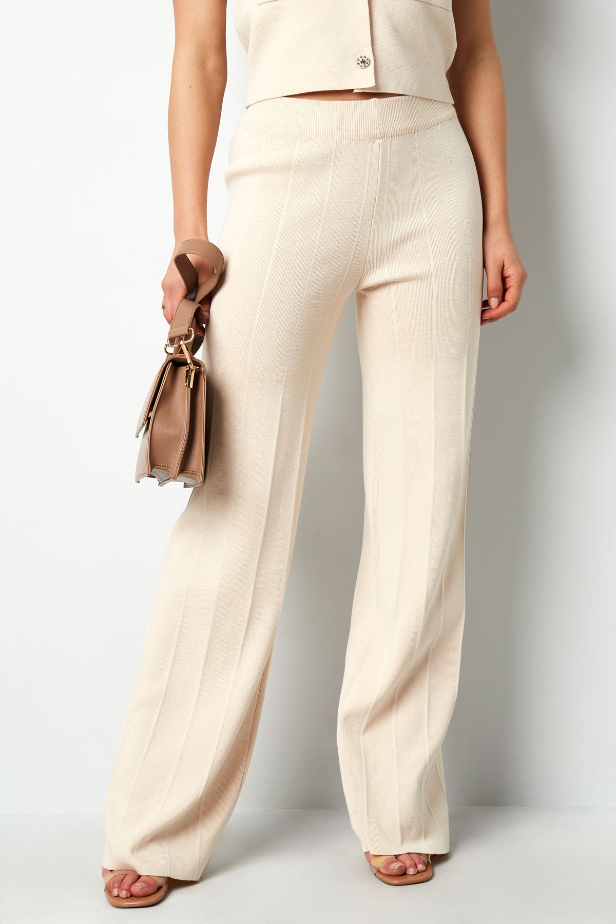 Viscose Vrouwen Brede Broek Conservatief Eenvoudige Kleur