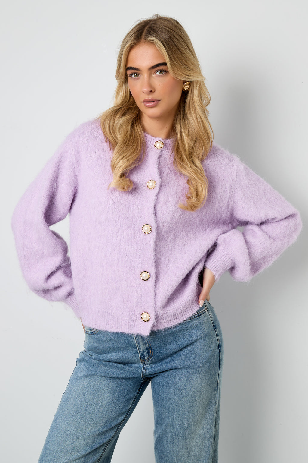 Gebreide Polyestervezel Vrouwen Trui Casual Eenvoudige Kleur