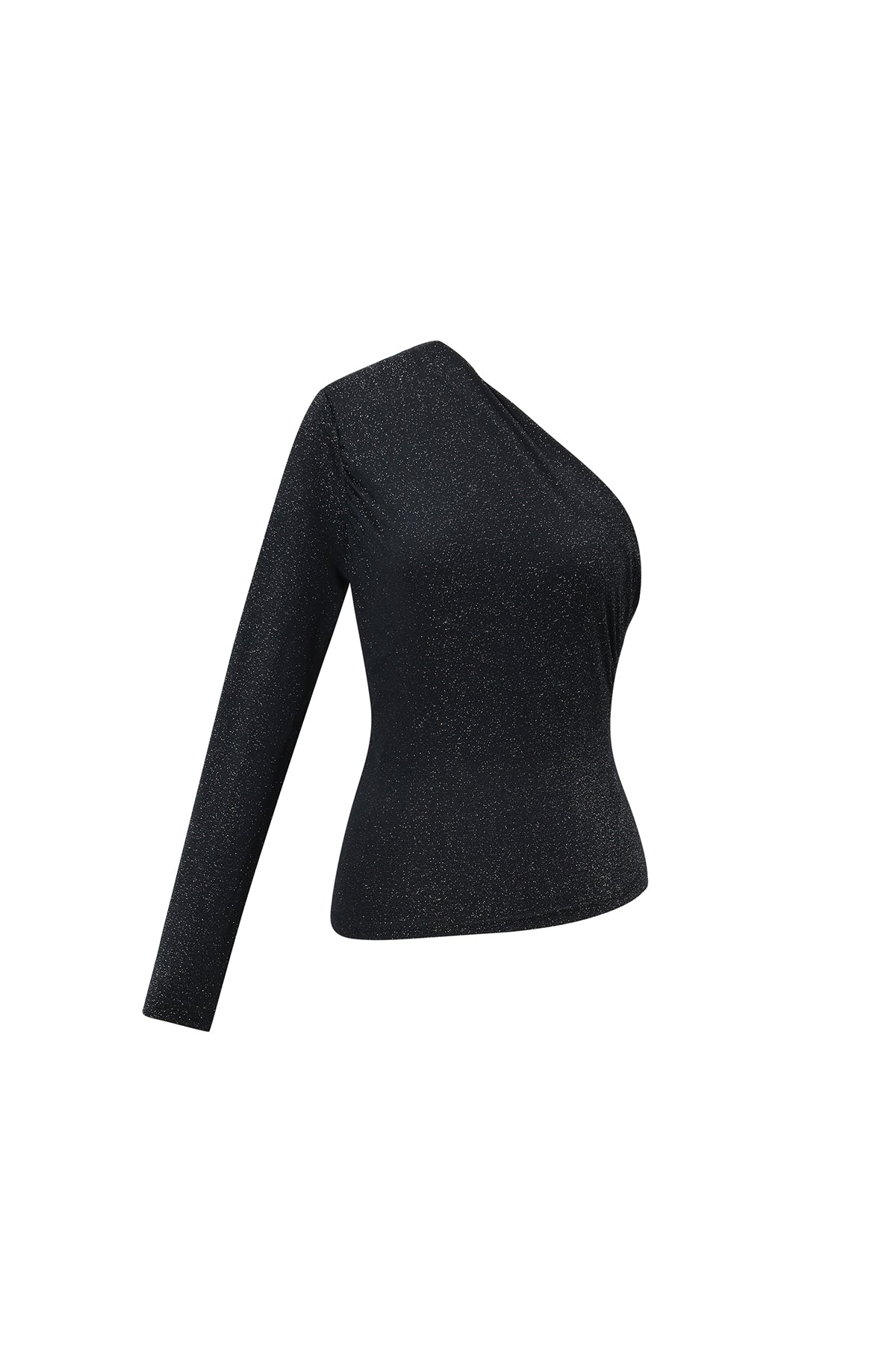 Geweven Polyestervezel Vrouwen Lange Mouw Top Sexy Solide Kleur