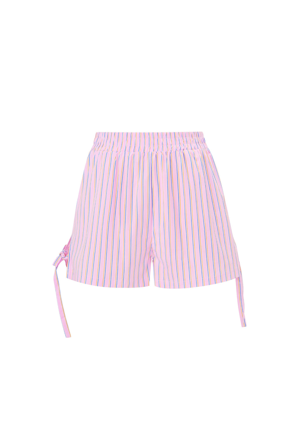 Cotton Woven Vrouwen Shorts Casual Stripes Tie-up