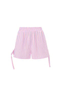 Cotton Woven Vrouwen Shorts Casual Stripes Tie-up