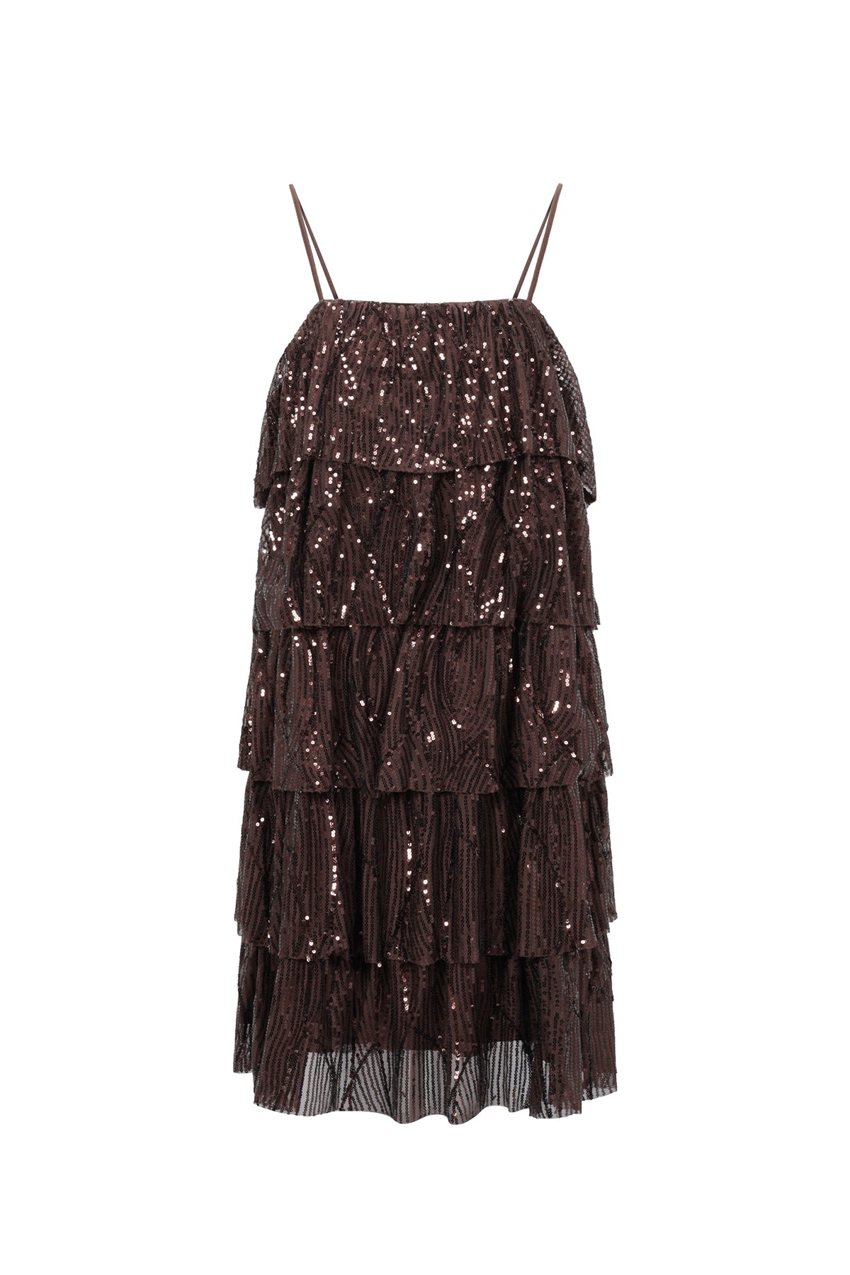 Geweven Polyestervezel Vrouwen Mini Jurk Elegante Pailletten