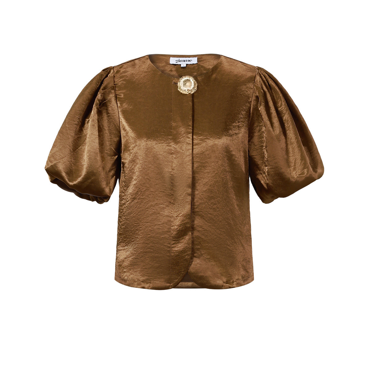 Geweven Polyestervezel Vrouwen Korte Mouwen Tops Elegant Solide Kleur