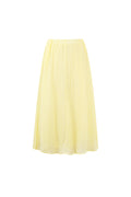 Geweven Polyestervezel Vrouwen Maxi Rok Casual Solide Kleur
