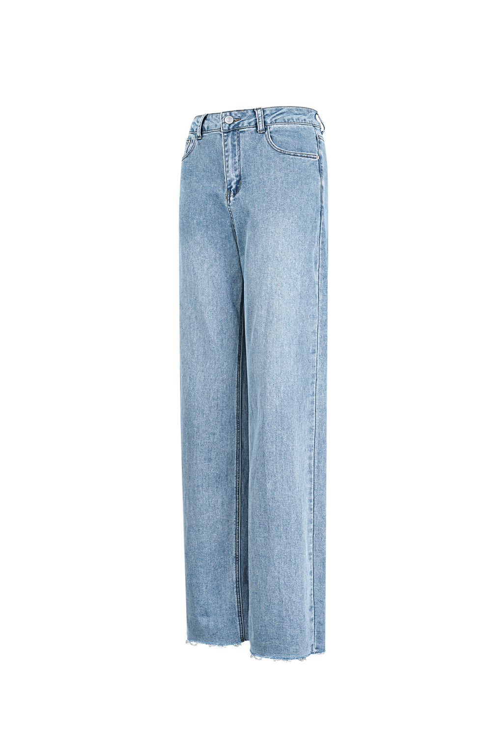 Cotton Woven Vrouwen Rechte Broek Casual Solid Color