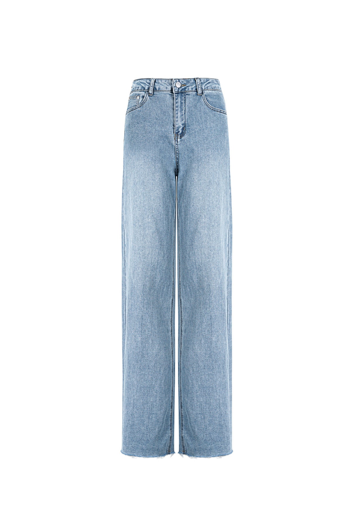 Cotton Woven Vrouwen Rechte Broek Casual Solid Color