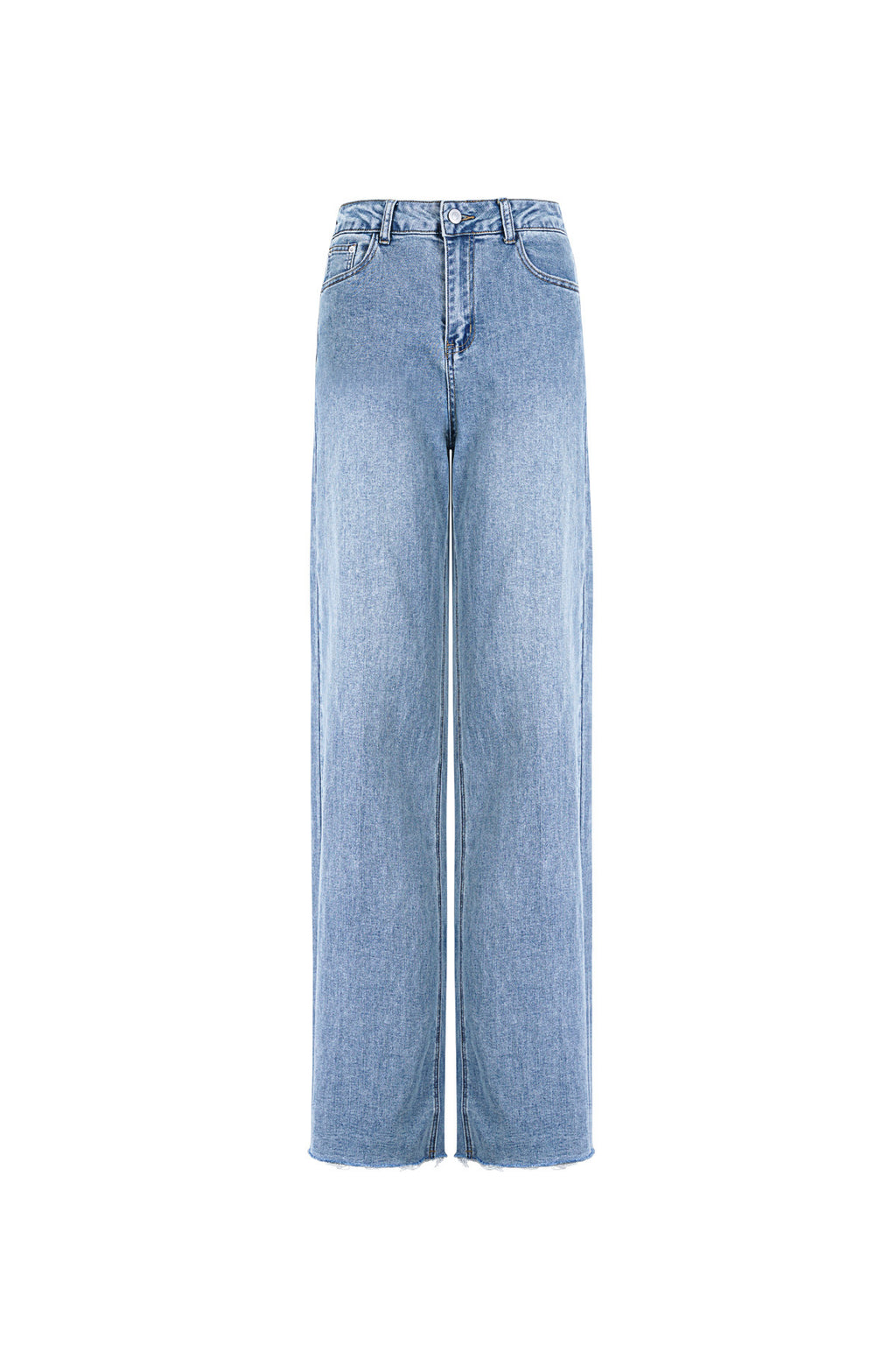 Cotton Woven Vrouwen Rechte Broek Casual Solid Color