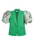 Geweven Polyestervezel Vrouwen Suit Set Elegant Kleurcontrast