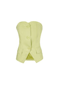 Polyester Vrouwen Mouwloze Top Gestructureerd Knopdetail