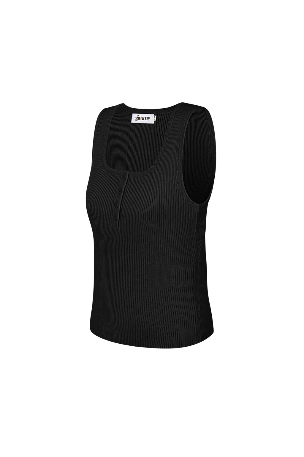 Viscose Vrouwen Mouwloze Top Ribbeltricot Knopvoorkant