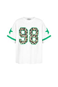 Cotton Vrouwen T-shirt Oversized Luipaardprint Nummer 98