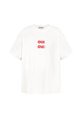 Cotton Vrouwen T-shirt Oversized OUI Print