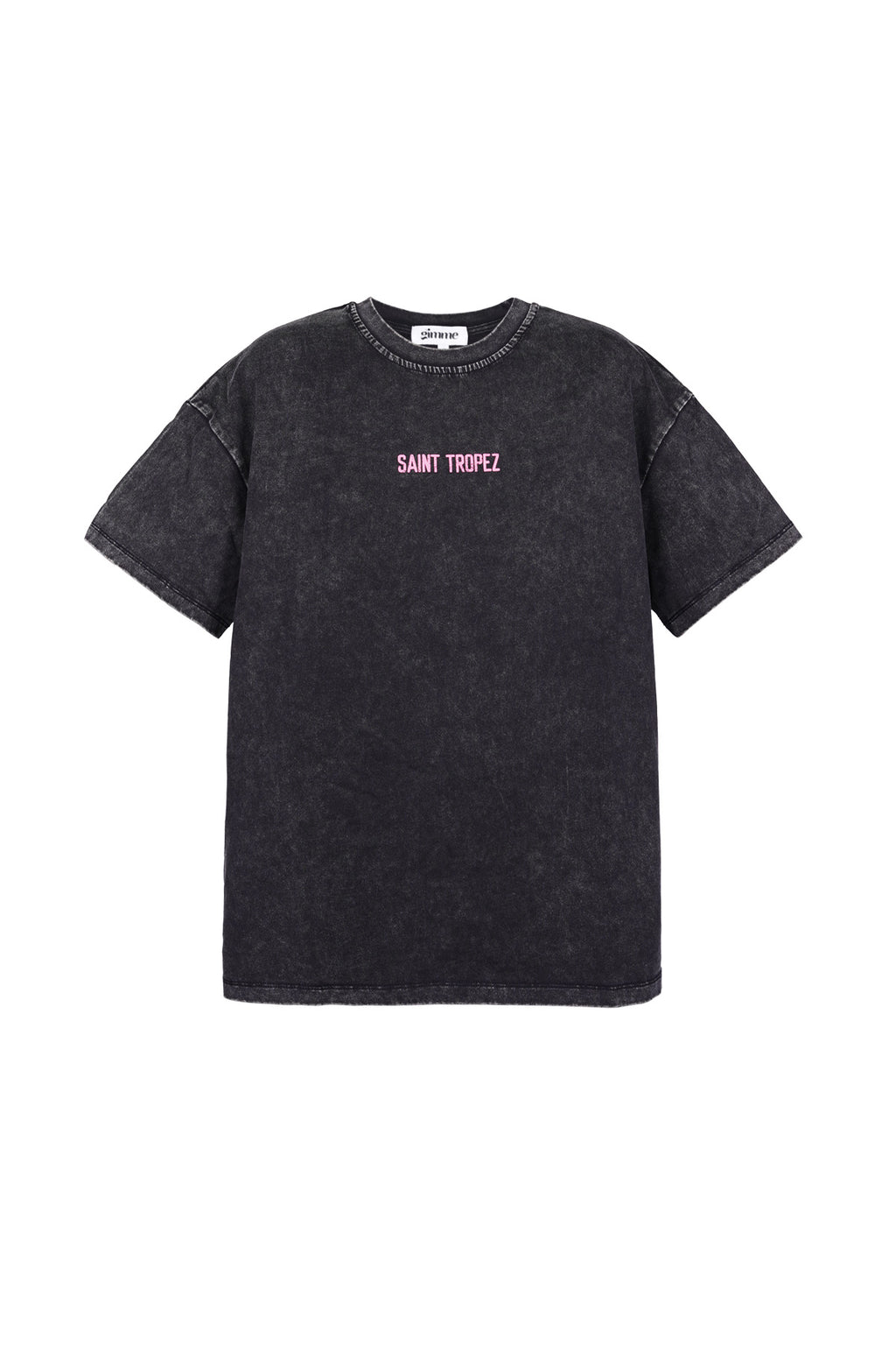 Cotton Vrouwen T-shirt Oversized Saint Tropez Print