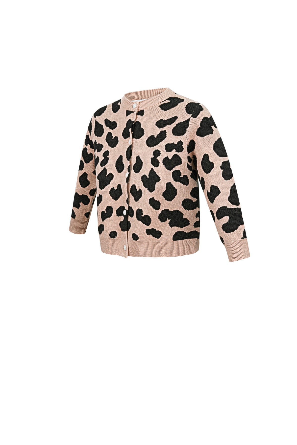 Viscose Gebreide Cardigan Vrouwen Luipaardprint Patroon Stijlvol