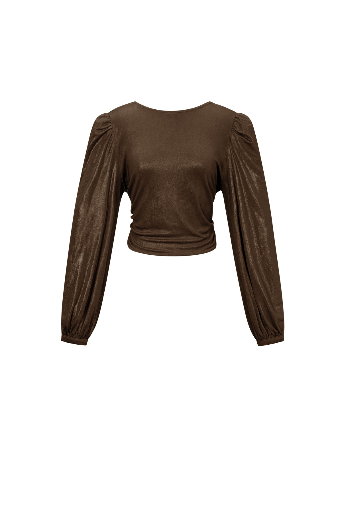 Gebreide Polyestervezel Vrouwen Lange Mouw Top Sexy Solide Kleur