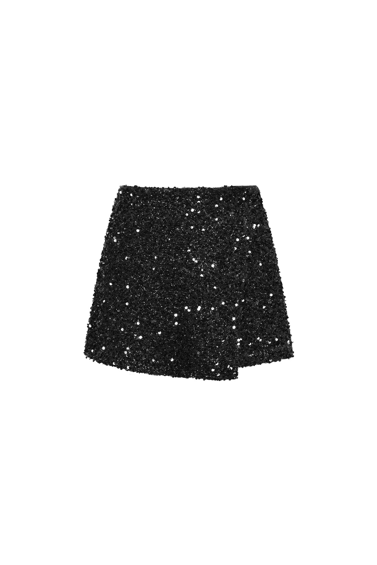 Geweven Polyestervezel Vrouwen Minirok Elegante Pailletten 2-delige set