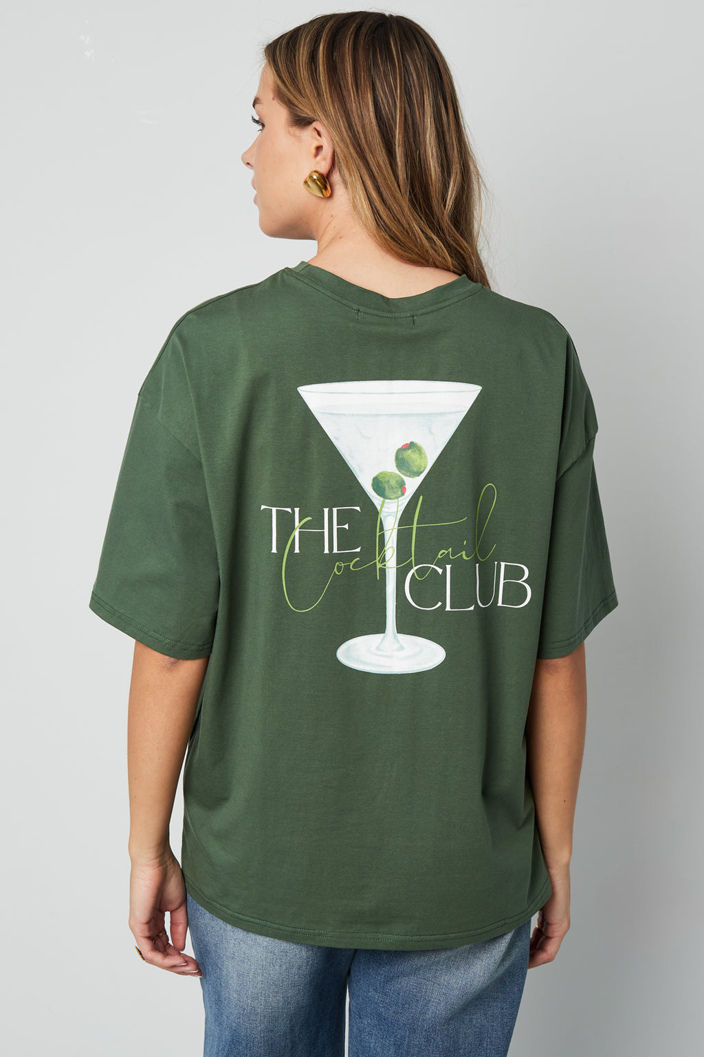 Katoen Gebreide Vrouwen T-shirt Casual Letters