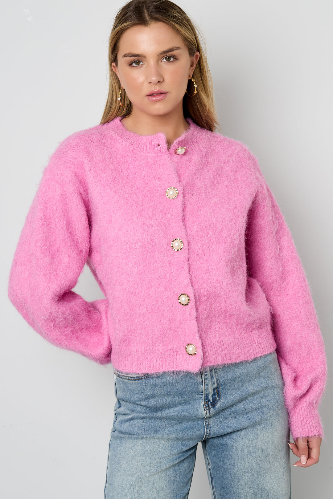 Gebreide Polyestervezel Vrouwen Trui Casual Eenvoudige Kleur