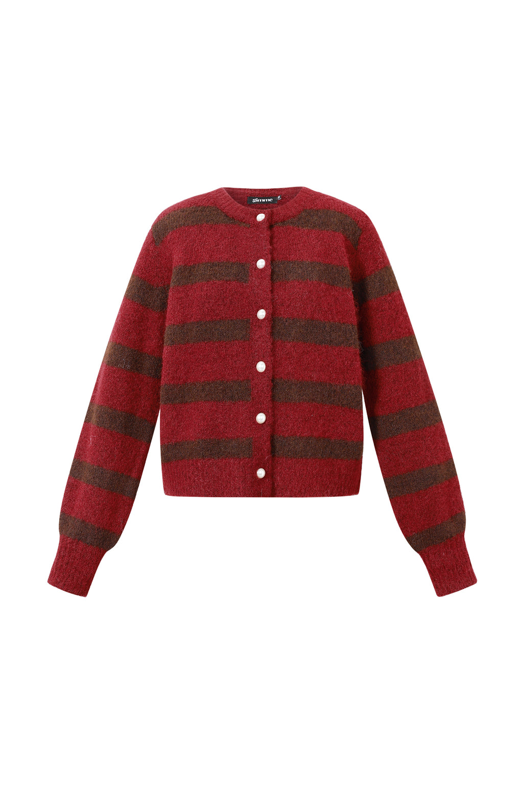Gebreide Polyestervezel Vrouwen Cardigan Casual Strepen