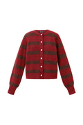Gebreide Polyestervezel Vrouwen Cardigan Casual Strepen