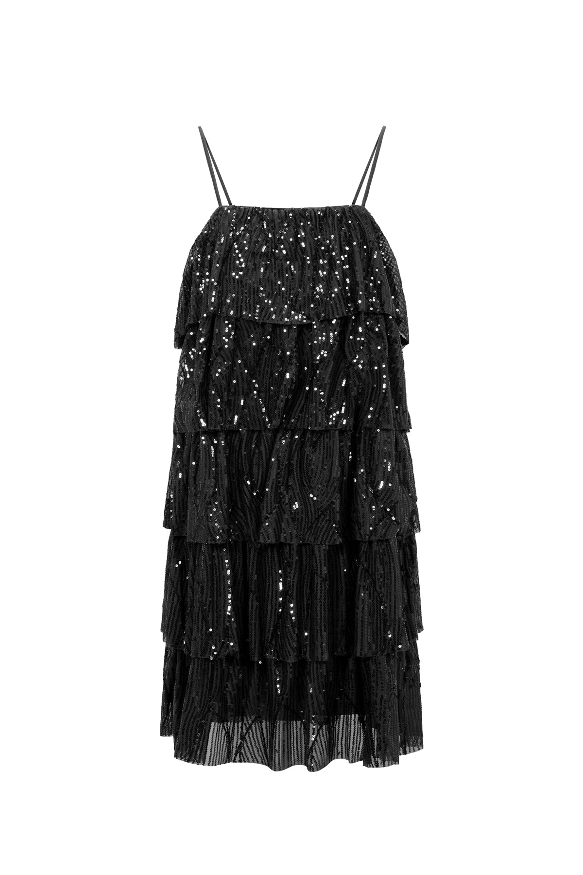 Geweven Polyestervezel Vrouwen Mini Jurk Elegante Pailletten