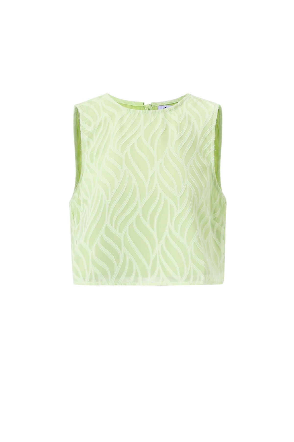 Geweven Polyestervezel Vrouwen Mouwloze Tops Elegante Botanische 2-delige Set