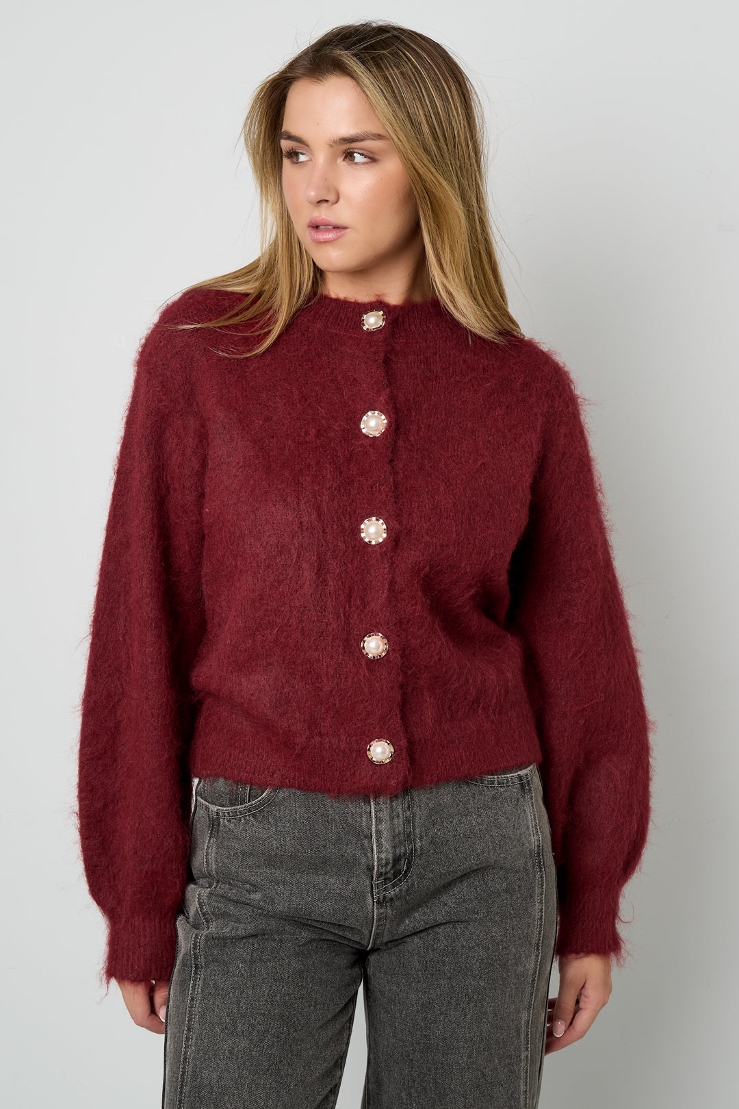 Gebreide Polyestervezel Vrouwen Trui Casual Eenvoudige Kleur