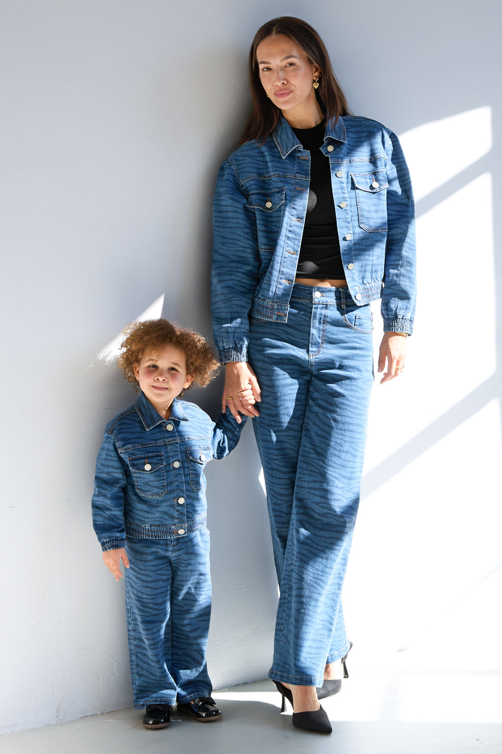 Katoenen Kinderen Jeansjack Klassieke Gestreepte Ontwerp