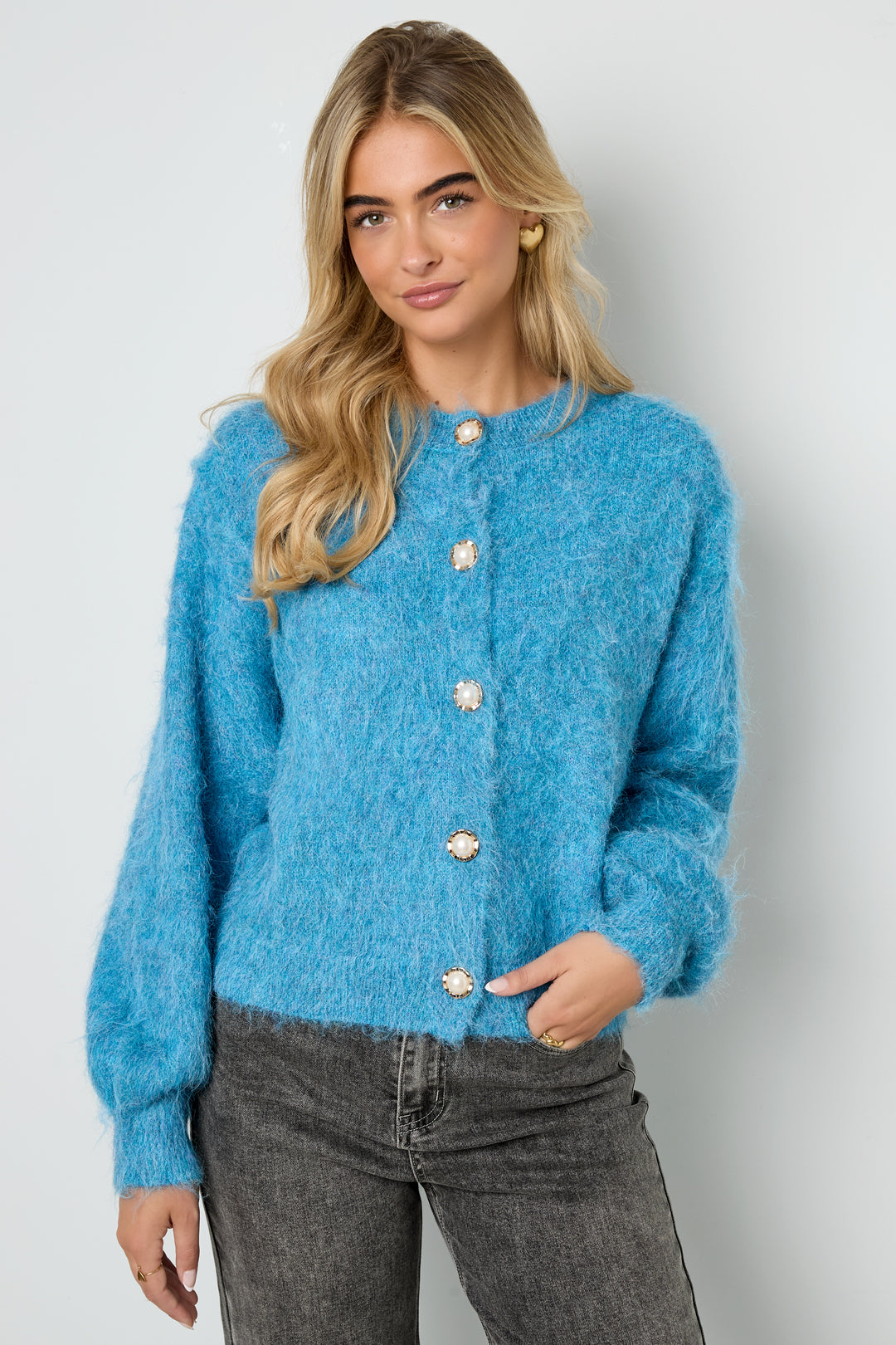 Gebreide Polyestervezel Vrouwen Trui Casual Eenvoudige Kleur