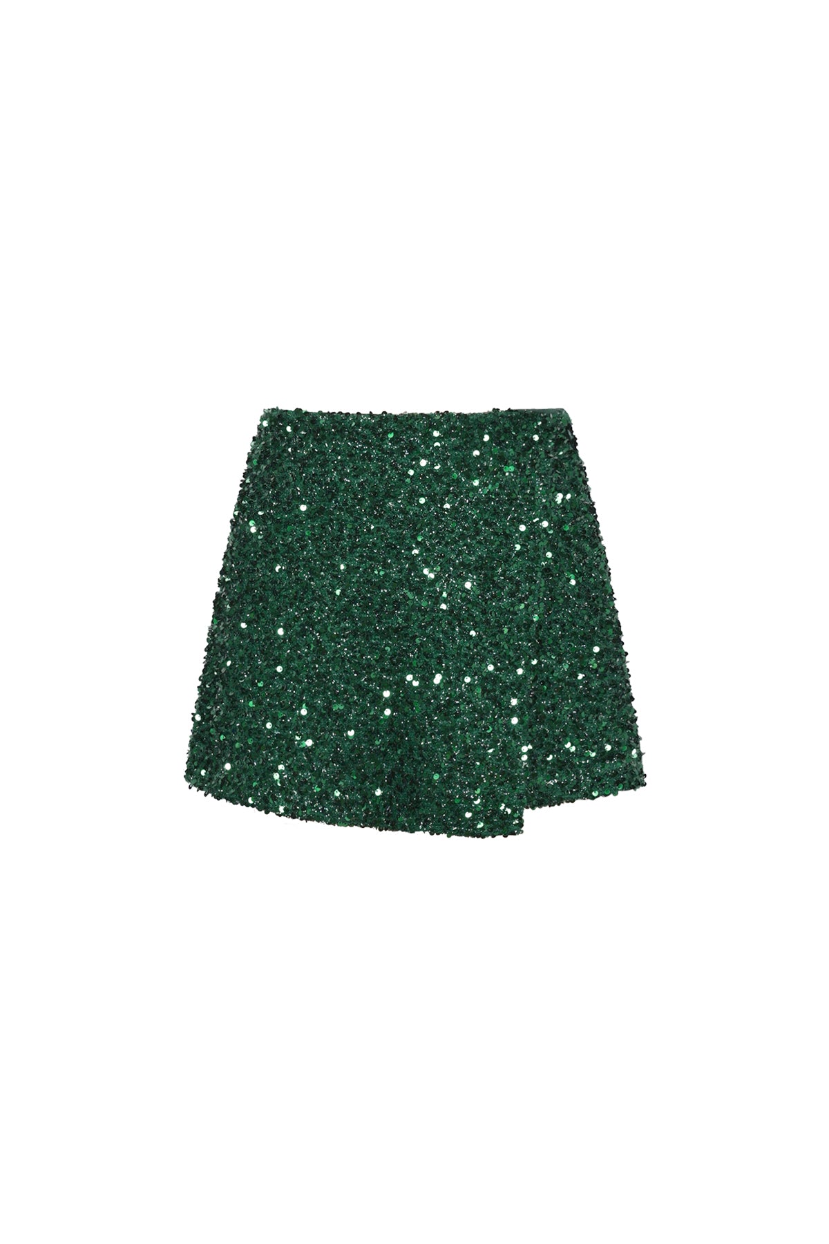 Geweven Polyestervezel Vrouwen Minirok Elegante Pailletten 2-delige set