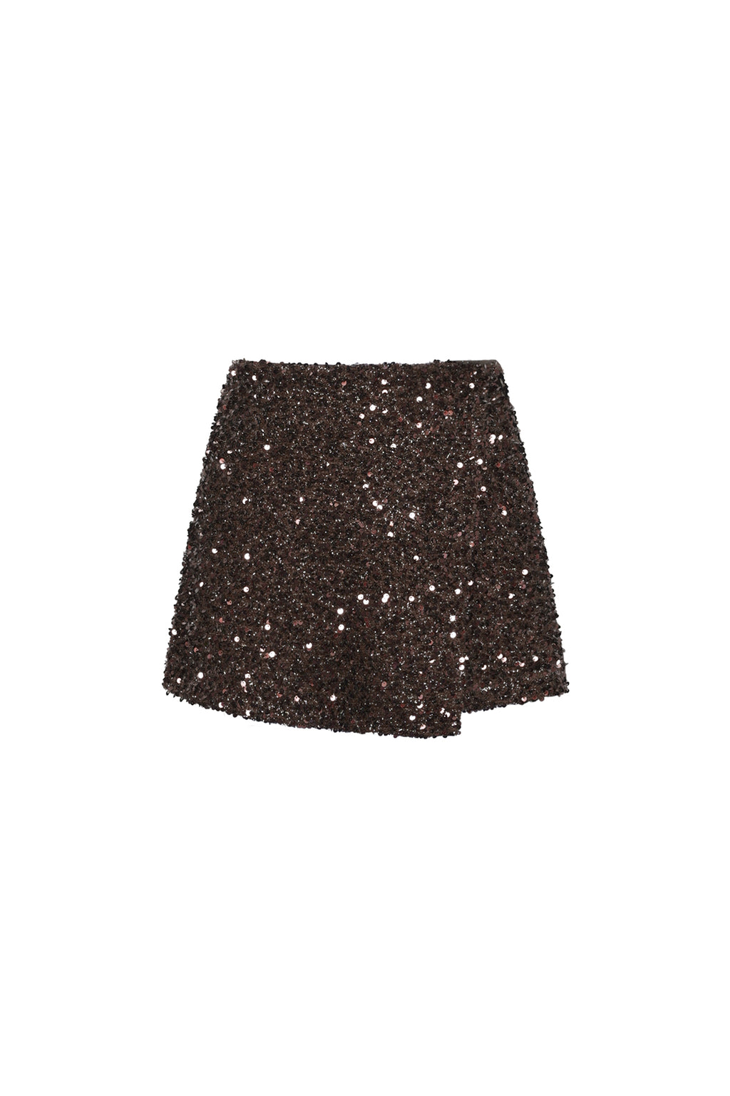 Geweven Polyestervezel Vrouwen Minirok Elegante Pailletten 2-delige set