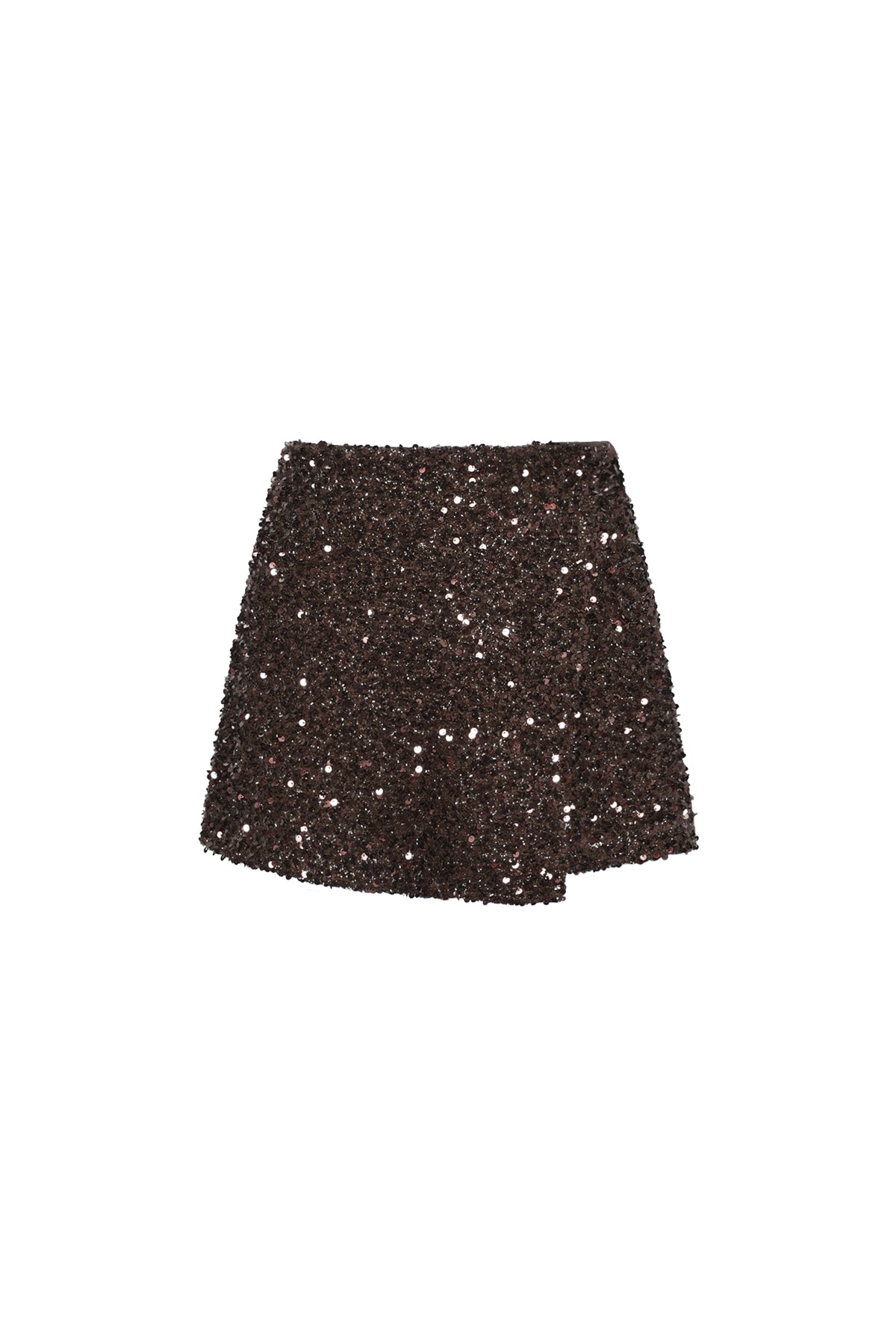 Geweven Polyestervezel Vrouwen Minirok Elegante Pailletten 2-delige set
